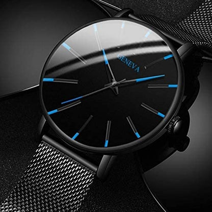 Dunne Zaken Horloge voor Mannen met Lederen Band