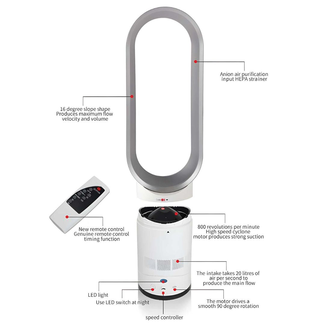 Stille 16-inch Ventilator met Afstandsbediening en Veilig Ontwerp