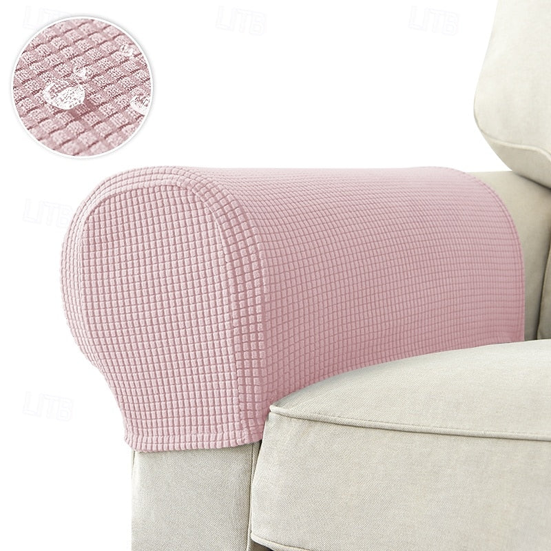 Stoelhoezen Stretch Bordeaux - Spandex Fauteuilhoezen Set van 2