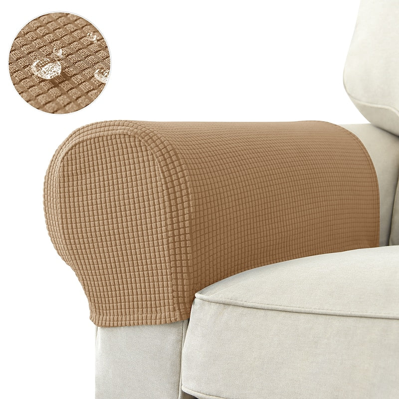 Stoelhoezen Stretch Bordeaux - Spandex Fauteuilhoezen Set van 2