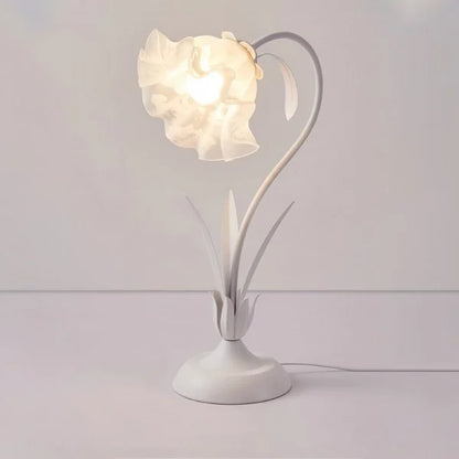 Vintage Tafellamp met Verstelbare Arm Bloemenpatroon