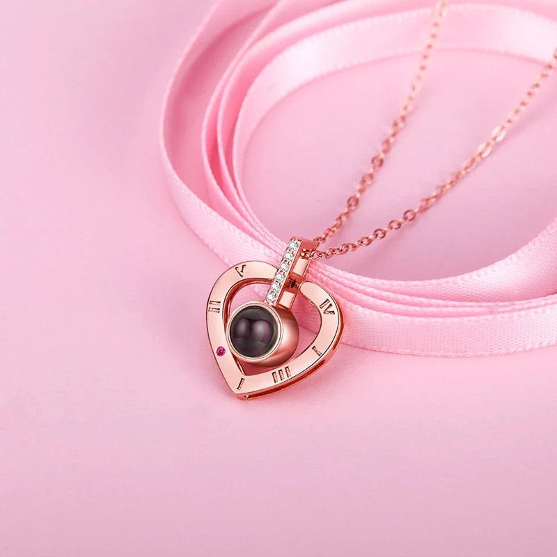 Rozen Hart Ketting Gouden Eeuwige Liefde Geschenkset