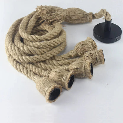 Hanglamp Handgemaakt van Henneptouw Boheemse Stijl