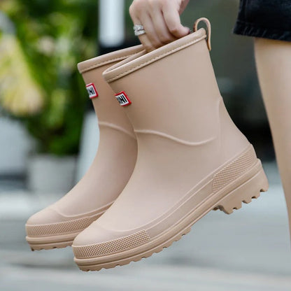 Waterdichte dameslaarzen met halve schacht Rubberen Schoenen