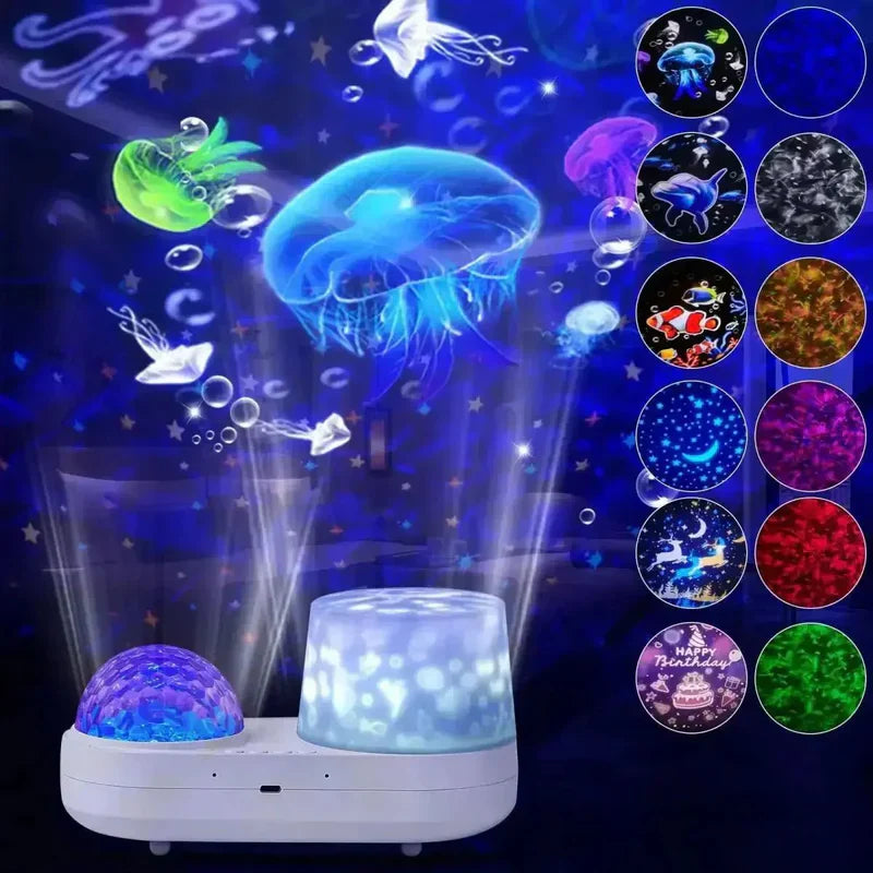Nachtlampje Projector met Sterrenhemel en Ocean Geluiden voor Babykamer - Velinix