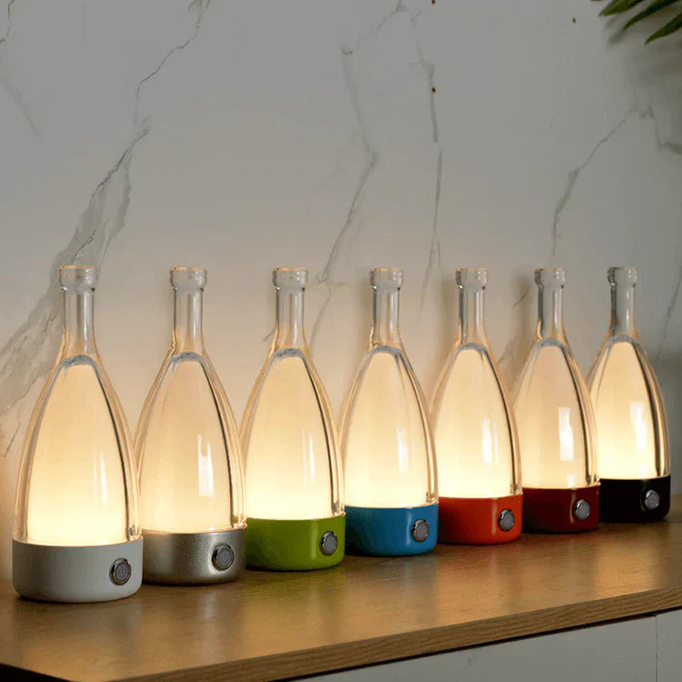 Oplaadbare Wijnfles Tafellamp Uniek Design