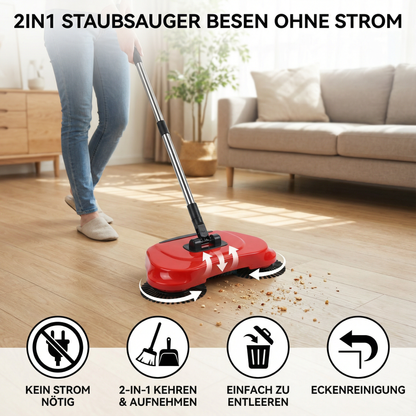 2in1 Stofzuiger Bezem Stroomloos Handig