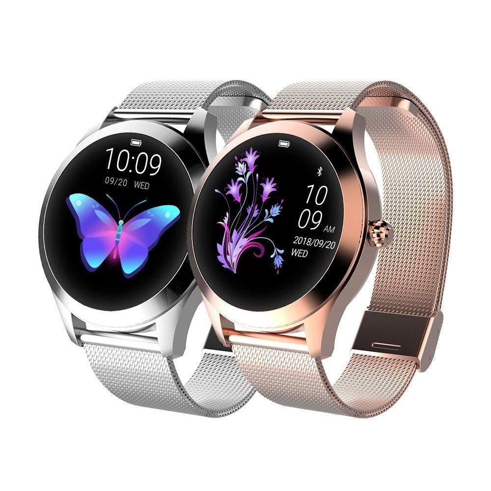 Dames Smartwatch Roestvrij Staal Stijlvol met Hartslagmeter - Velinix