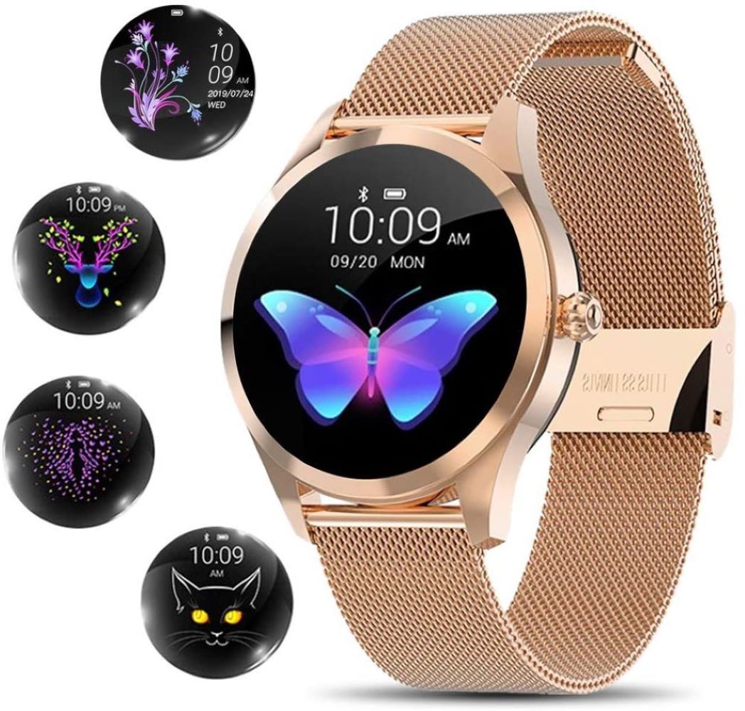 Dames Smartwatch Roestvrij Staal Stijlvol met Hartslagmeter
