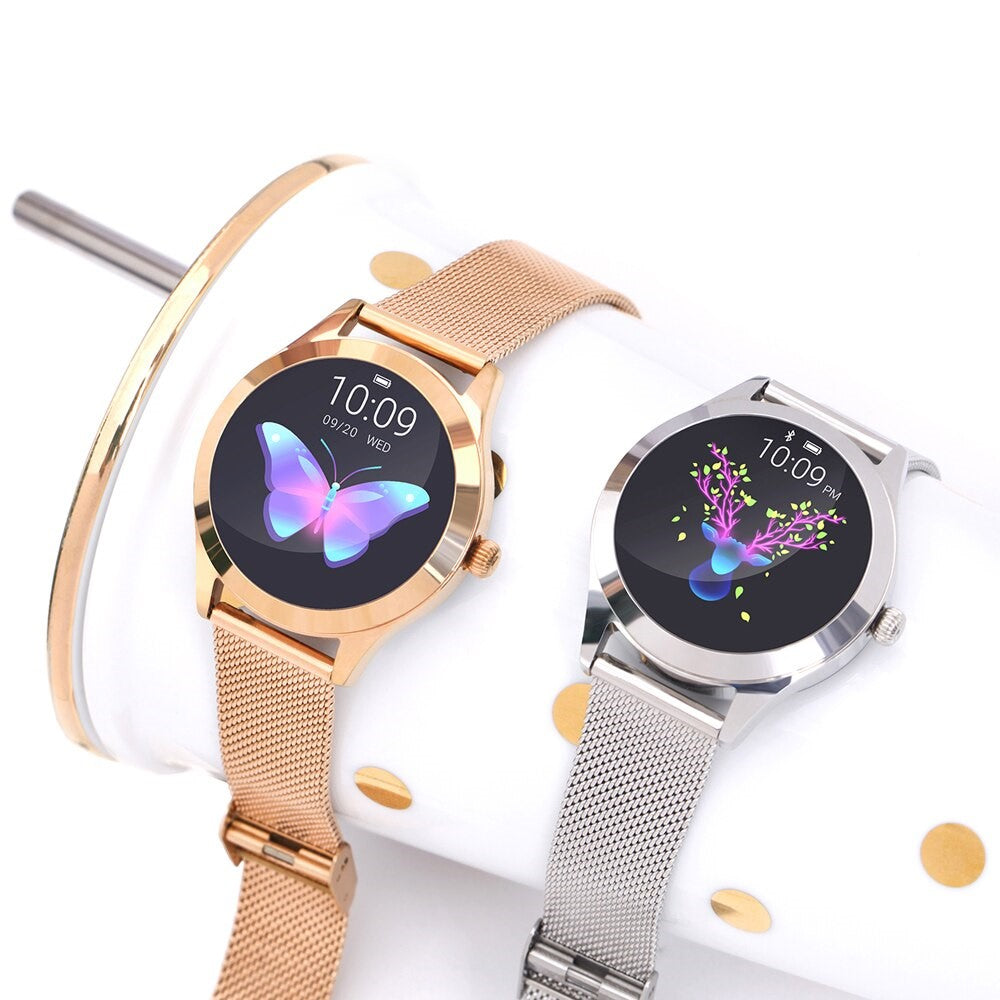 Dames Smartwatch Roestvrij Staal Stijlvol met Hartslagmeter