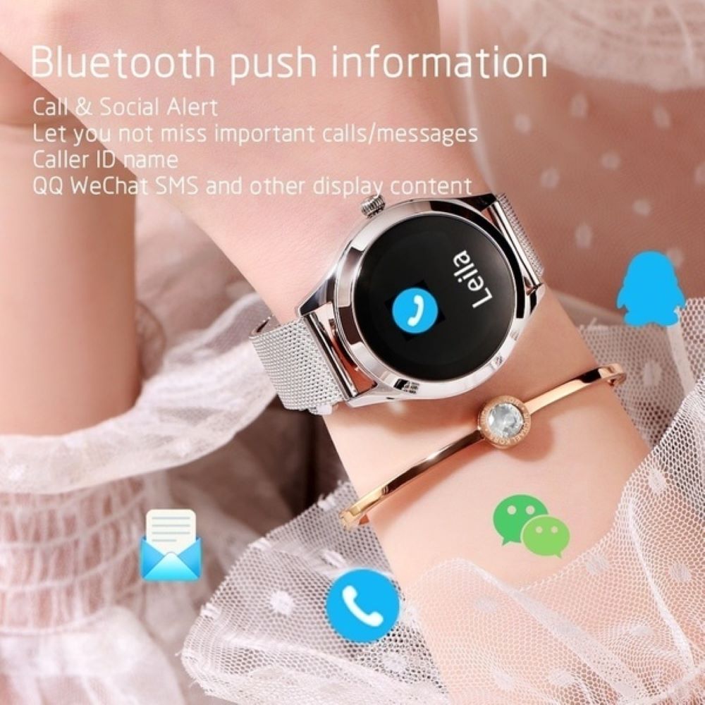 Dames Smartwatch Roestvrij Staal Stijlvol met Hartslagmeter