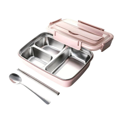 RVS Lunchbox Lekvrij Met Vakken voor School en Werk