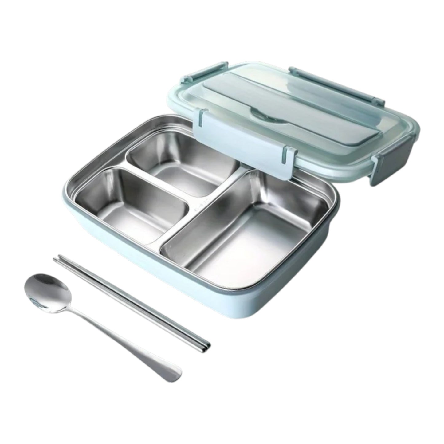 RVS Lunchbox Lekvrij Met Vakken voor School en Werk