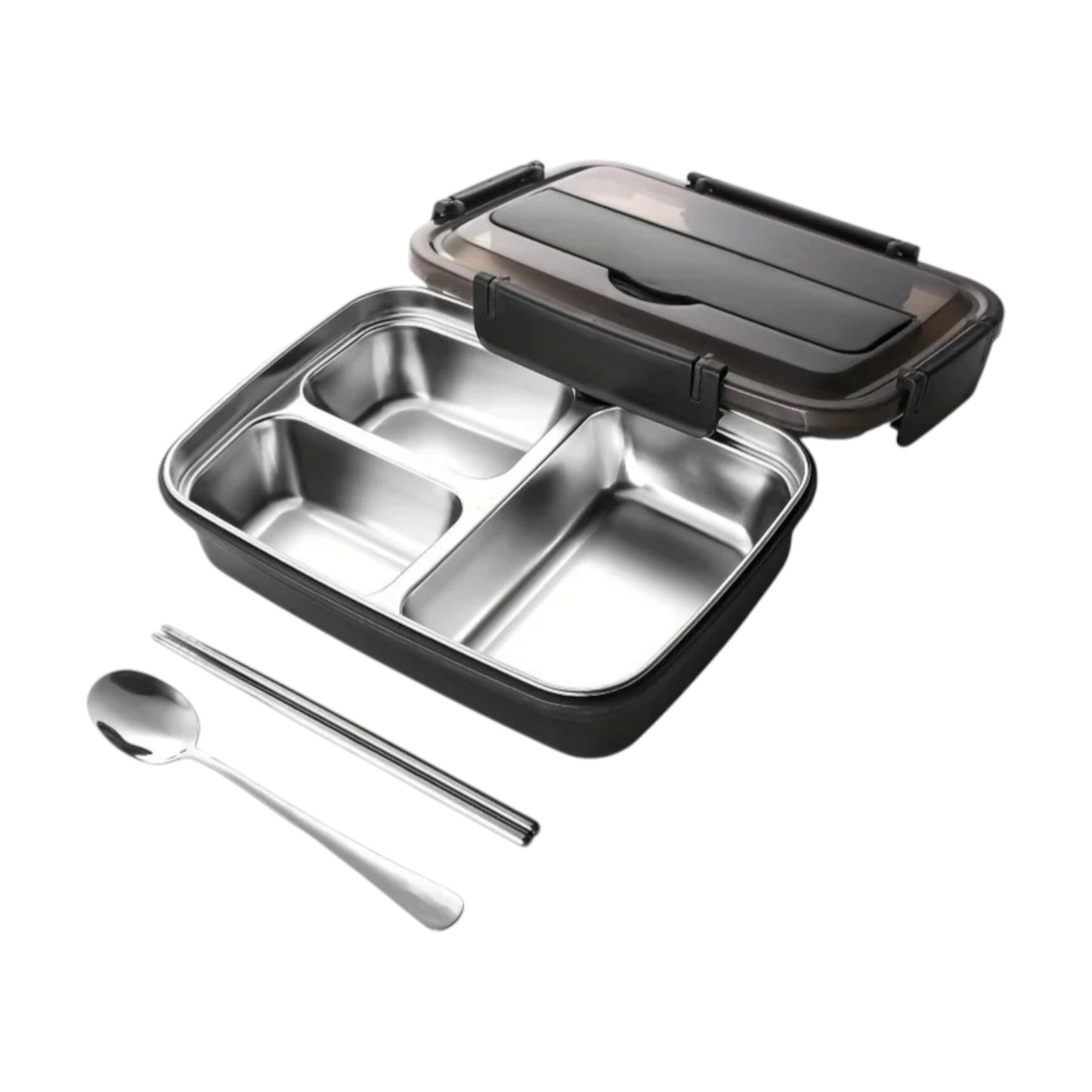 RVS Lunchbox Lekvrij Met Vakken voor School en Werk