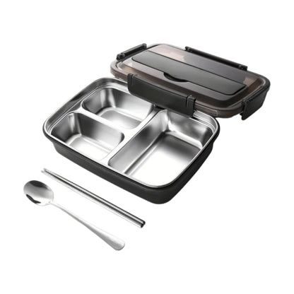 RVS Lunchbox Lekvrij Met Vakken voor School en Werk
