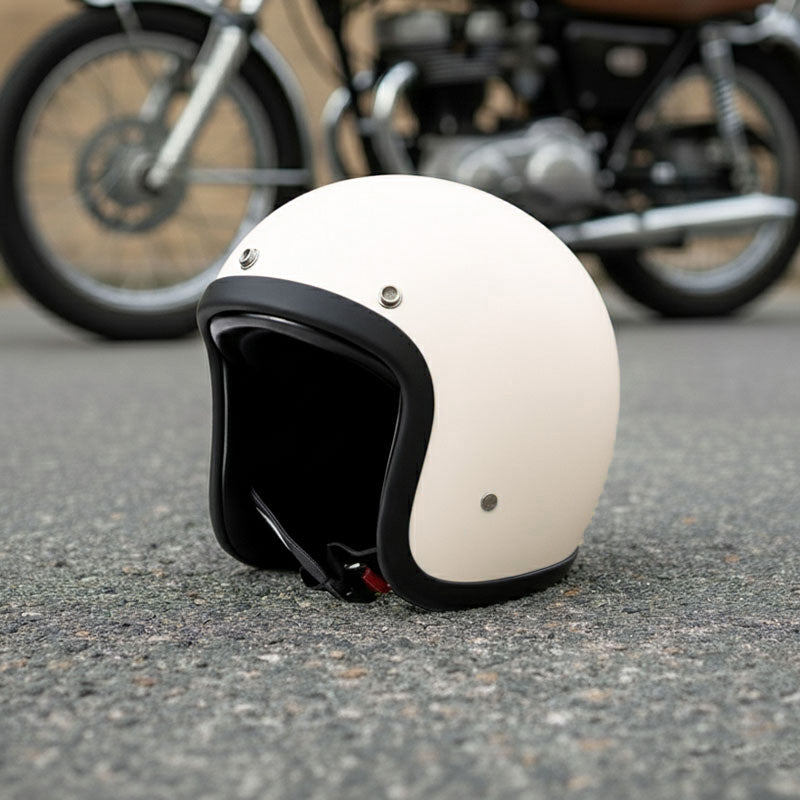 Vintage Motorhelm Laag Profiel DOT-gecertificeerd Glasvezel