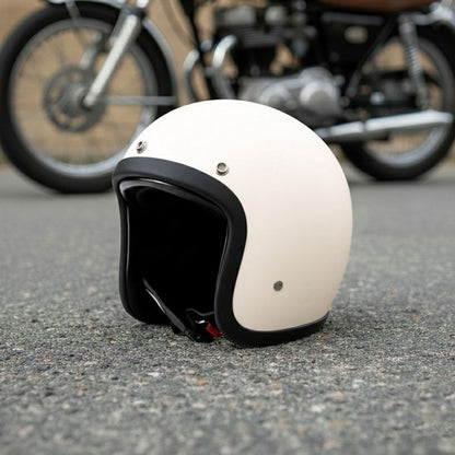 Vintage Motorhelm Laag Profiel DOT-gecertificeerd Glasvezel