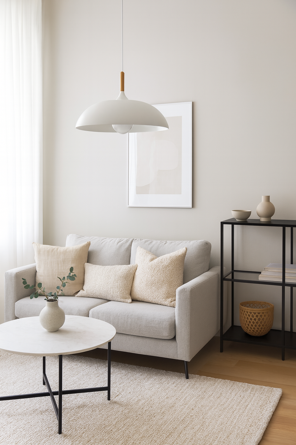 Retro Pendellamp Houten Armatuur Pastelkleurig Metalen Kap