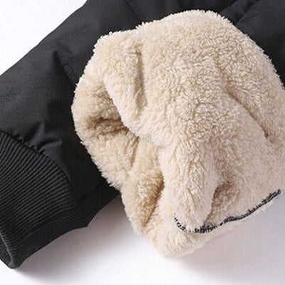 Heren Fleece Broek Dubbele Laag Stijlvol Warm