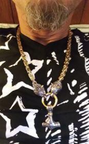 Mannen Ketting Viking Wolf Amulet van Roestvrij Staal