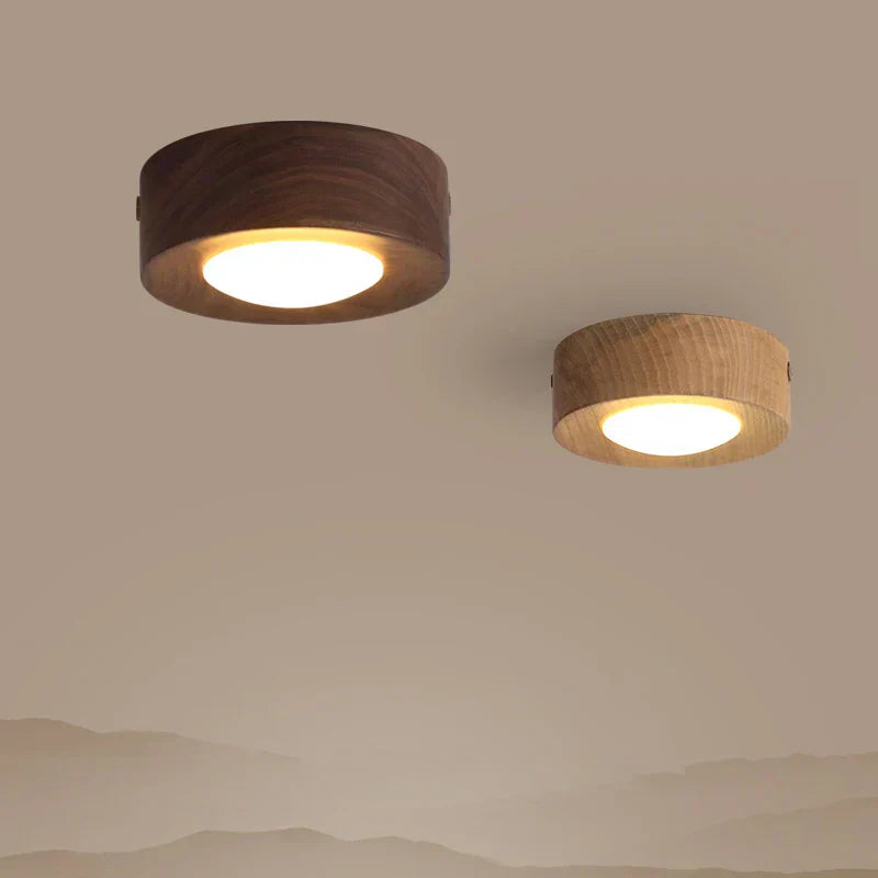 Walnoot Plafondlamp LED Schijnwerper Modern Design - Velinix