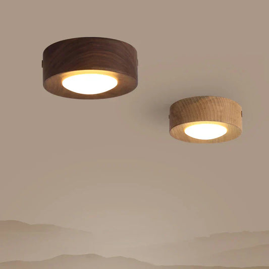 Walnoot Plafondlamp LED Schijnwerper Modern Design - Velinix