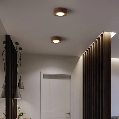 Walnoot Plafondlamp LED Schijnwerper Modern Design