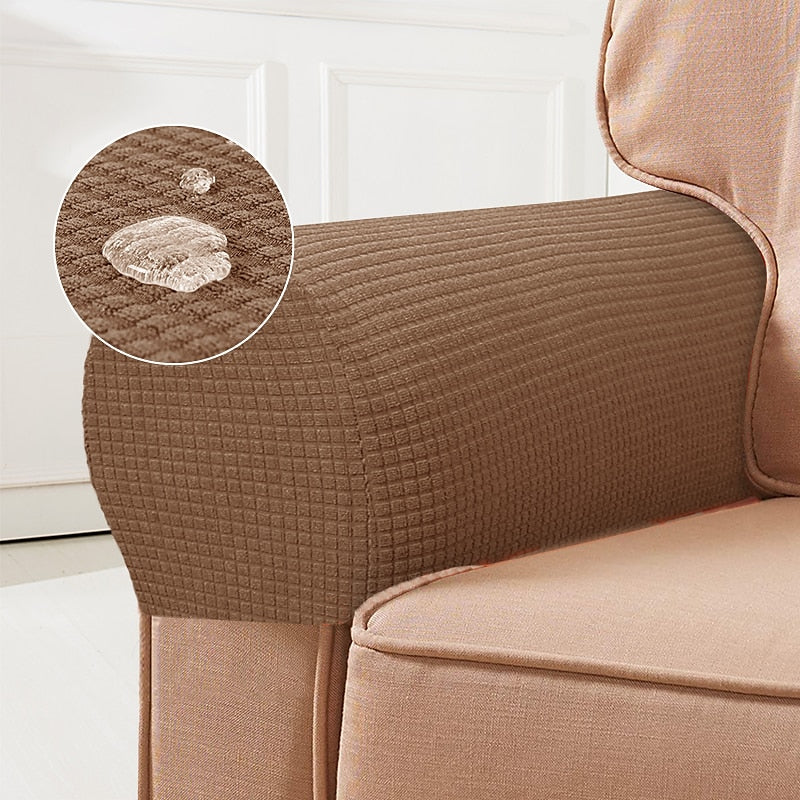 Stoelhoezen Stretch Bordeaux - Spandex Fauteuilhoezen Set van 2