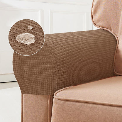 Stoelhoezen Stretch Bordeaux - Spandex Fauteuilhoezen Set van 2