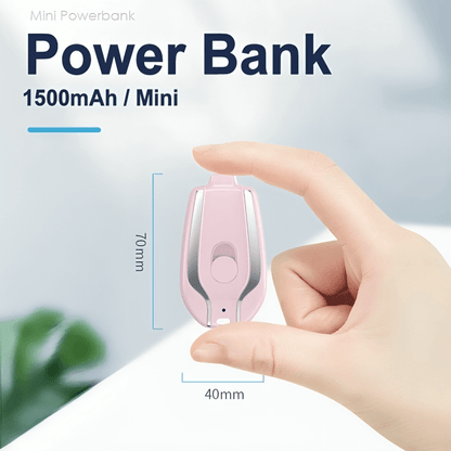 Compacte Powerbank Sleutelhanger Oplaadbaar voor Onderweg