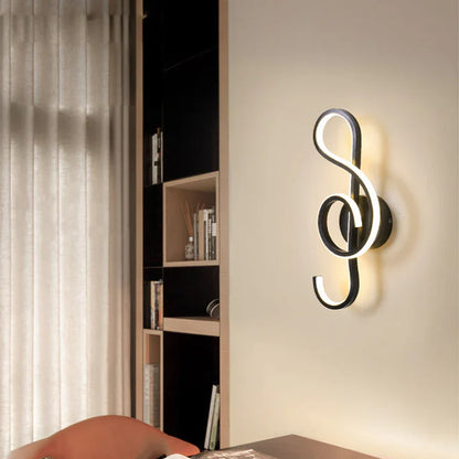 Wandlamp Moderne LED Design Muzieknoten