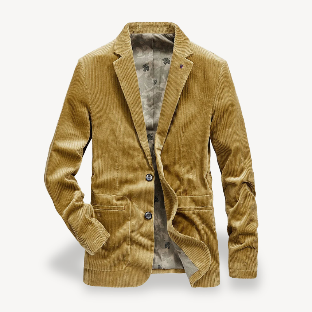 Heren Blazer Corduroy Slim Fit Retro Stijl Jas